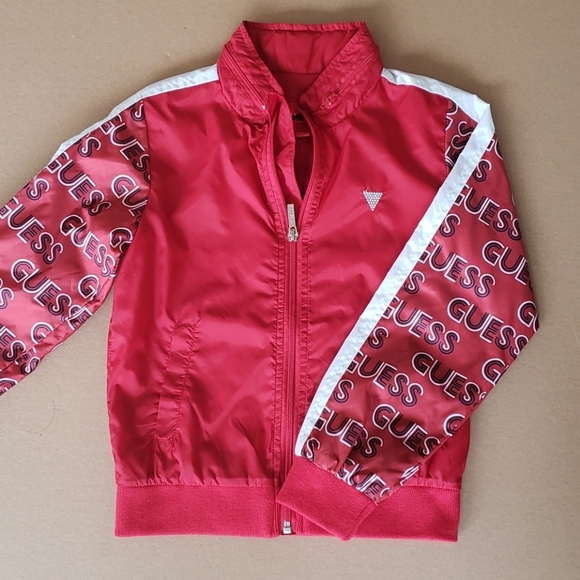 NEW GUESS Cava Logo Bomber Jackets SZ 8 - Picture 1 of 6